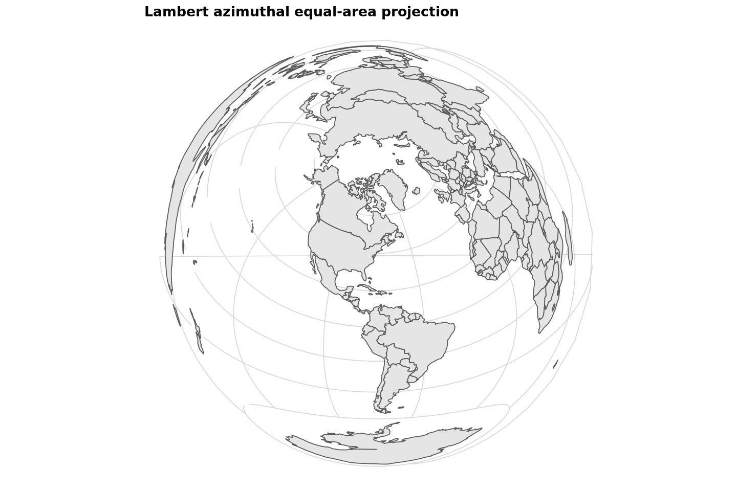 Lambert azimuthal equal-area projection